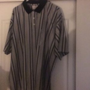 NWT sz 2xl gray stripe polo